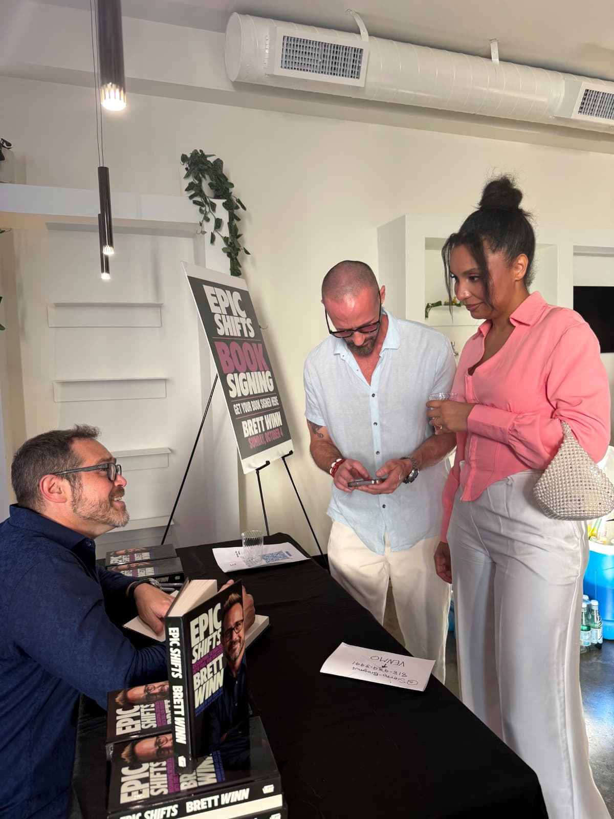 Book signing table